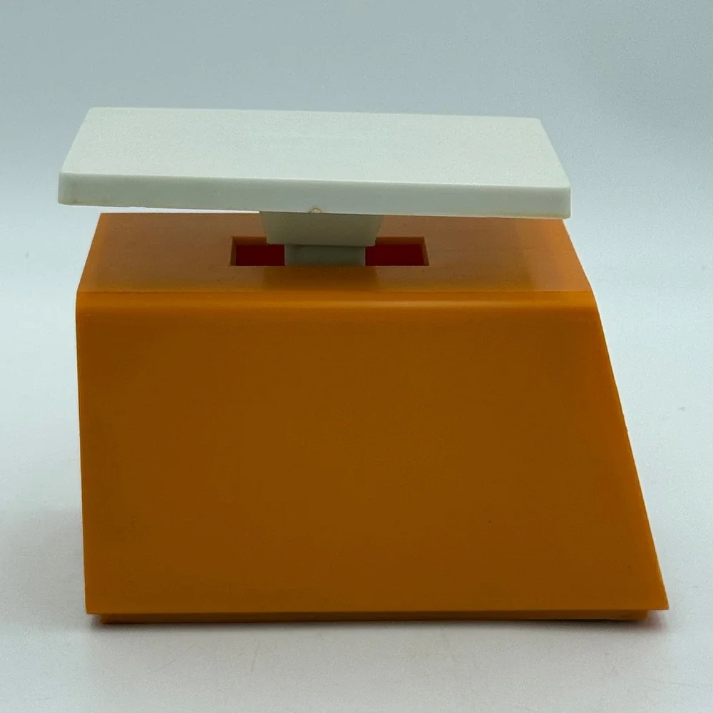 Vintage Dr. Oetker Backwaage Kitchen Scale Orange White Mechanical 1000g 34oz